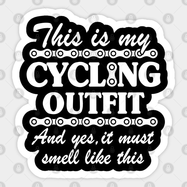 This Is My Cycling Outfit Funny Cyclist Gift Biker Biking Sticker by Kuehni